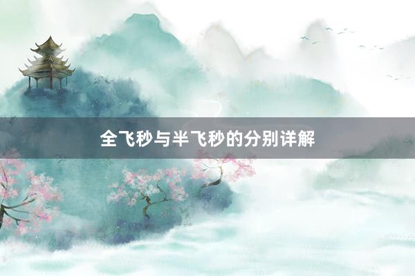 全飞秒与半飞秒的分别详解