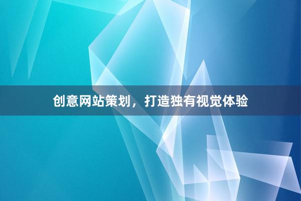 创意网站策划，打造独有视觉体验